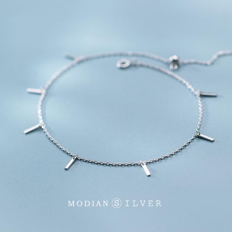 Tone Voguish Stylish Geometric Anklet Adjustable Link Chain Anklet Fine Jewelry For Women Girl Giveaway GiftFashion Anklet