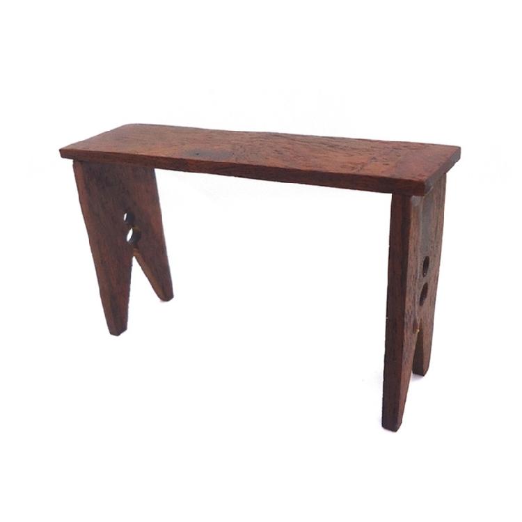 Miniature Dollhouses Display Round Top Stool Accessory 1/12 Scale, Realistic Zakka Wood Table Dollhouses Miniature