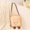 Croissant Bread Toast Plush Toys Backpack Cute Kawaii Food Shape Bag Kids Boys Girls Fashion Street Photography Soft Fun Carrier