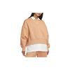 Solid Color Logo Short Loose Round Neck Pullover Sweatshirt Women Sweatshirts Beige DQ5762-225