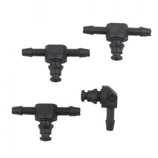 4pcs Diesel Injector Return Pipe Connector T and L Fittings for Engines