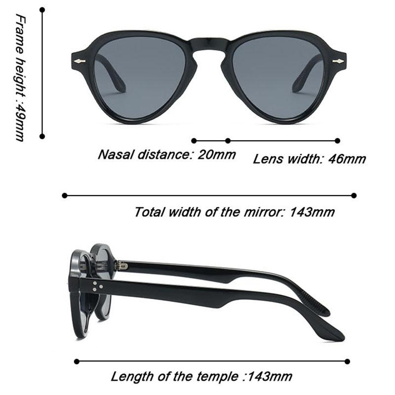  Ins Popular Fashion Oval Sunglasses Men Gradient Shades UV400 Vintage Rivets Women Trending Sun Glasses