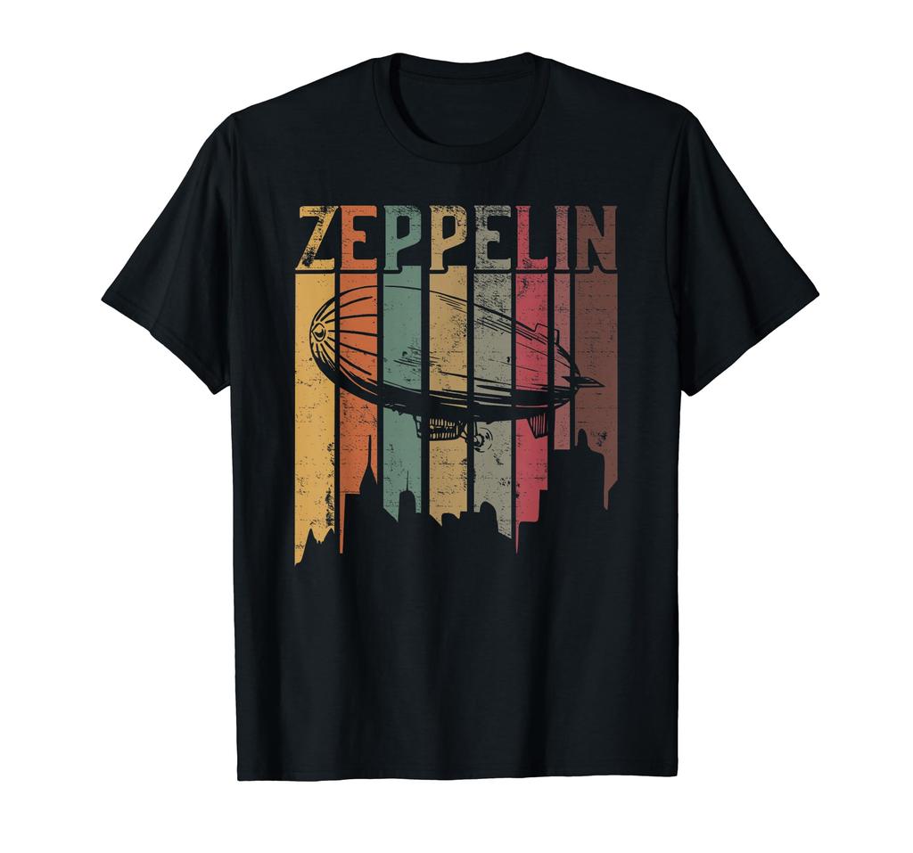 Vintage Retro Zeppelin - Airship Distressed T-Shirt