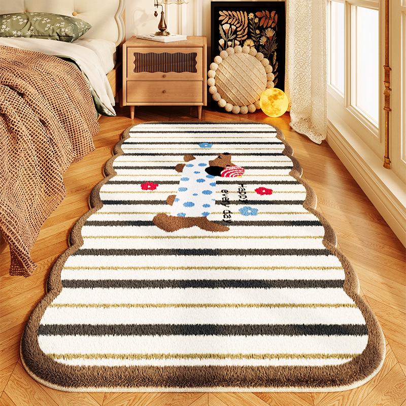 Cartoon Imitation Cashmere Carpet: Stain-Resistant, Cold-Insulating Rug for Bedroom, Living Room, Sofa, or Coffee Table