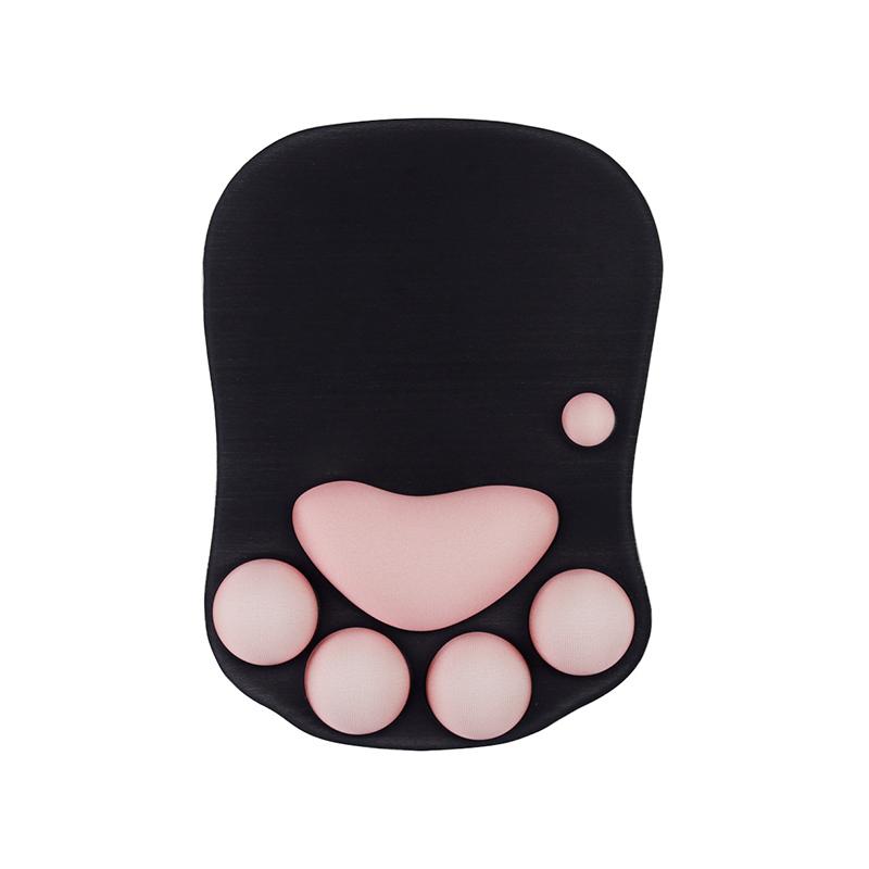 Wrist Rest Support for 3D Mouse Pad Cat's Paw Circle Coaster Gaming Mouse Pad Ergonomic Gel Memory Foam for Computer, Laptop