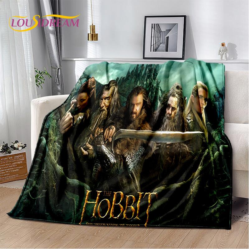 

Movie L-Lord of The Rings H-Hobbit Soft Plush Blanket,Flannel Blanket Throw Blanket for Living Room Bedroom Bed Sofa Cover Child 75x90cm
