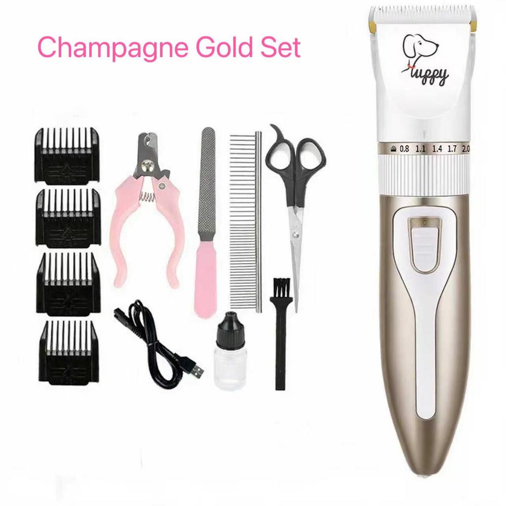 USB Rechargeable Dog Hair Cutting Grooming Machine Low Decibel Puppy Trimmer for Pet Haircut Electrical Animal Haircut Device