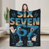 67 Six Seven 6-7 Funny Italian Brainrot Printed Blanket For Men Women Warm Cozy Fluffy Throw Blankets for Couch Multiple Sizes