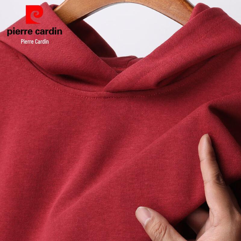 Pierre Cardin Men's Solid Milk Silk Blend Hooded Sweatshirt