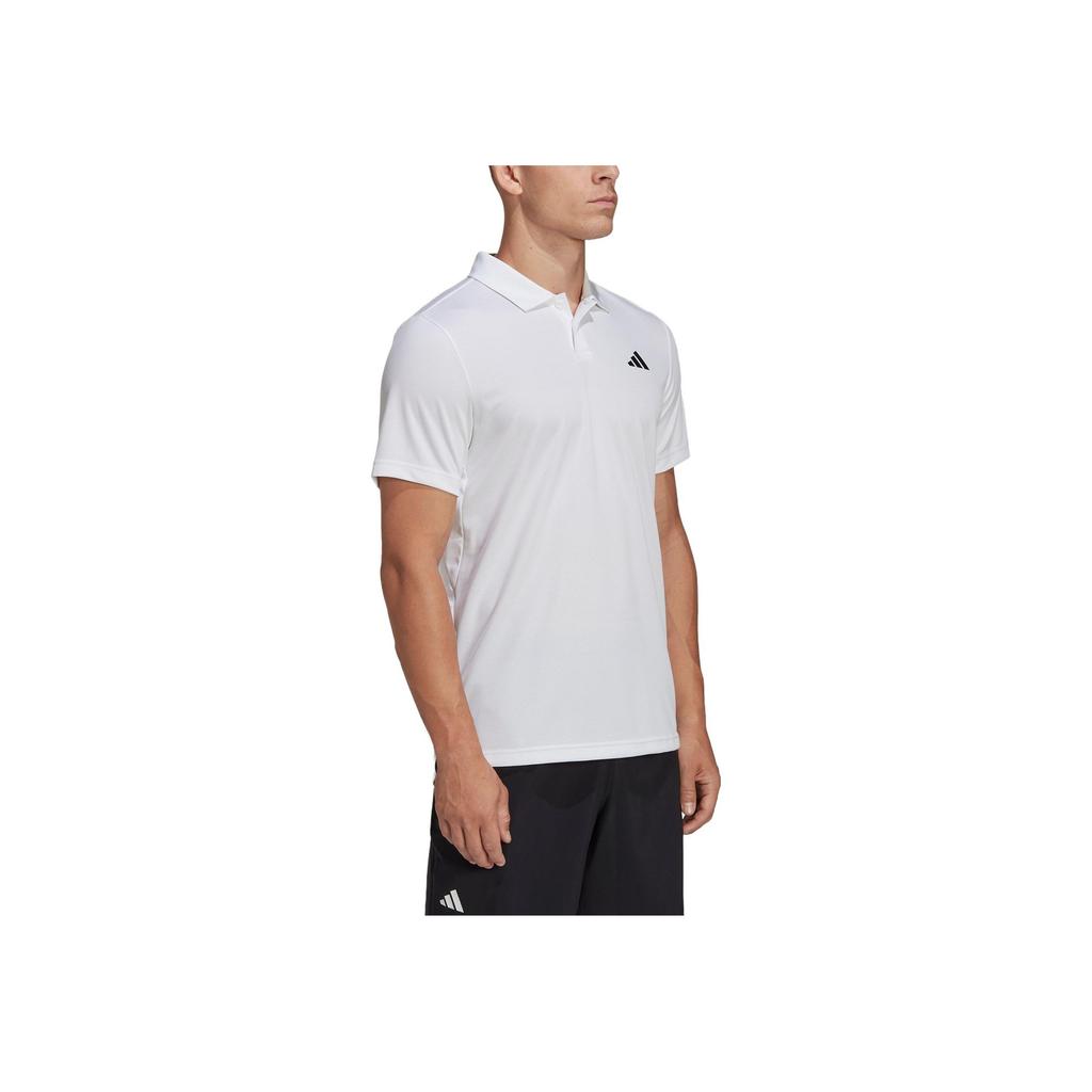Adidas Logo Print Sports Tennis Polo Shirt Men Tops White HT7182