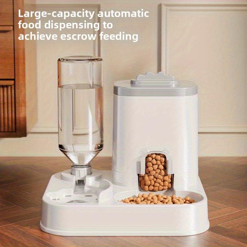 Automatic Cat & Dog Water Dispenser with Integrated Food Basin - Easy Cleaning & Hydration - Durable Pet Hydration Solution, Automatic Pet Feeder