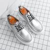 Fashion Fashionable Solid-color Mens Dress Shoe Shoes Round-toed Thick-soled Casual Shoes Classic Patent Leather Height-increasing Shoes
