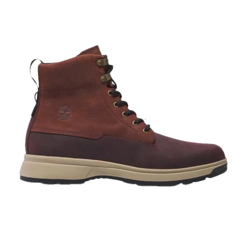 Timberland Atwells Ave Comfortable Versatile Fashion Short Martin Boots Men boots Burgundy A5XUD