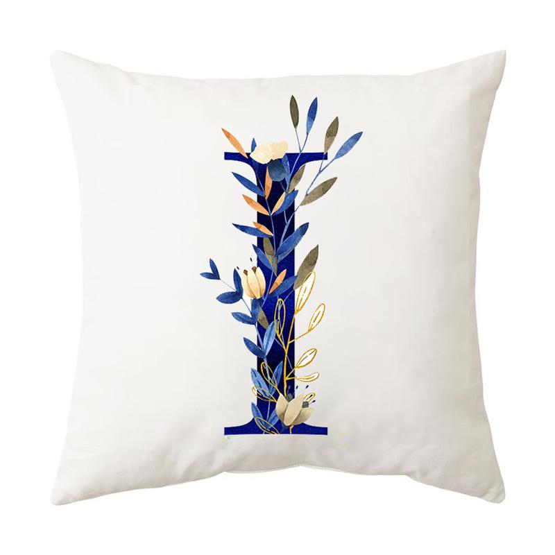 

Синяя наволочка с буквенным принтом для дома, гостиной, дивана, автомобиля, спальни, декоративная наволочка, наволочка 40X40CM