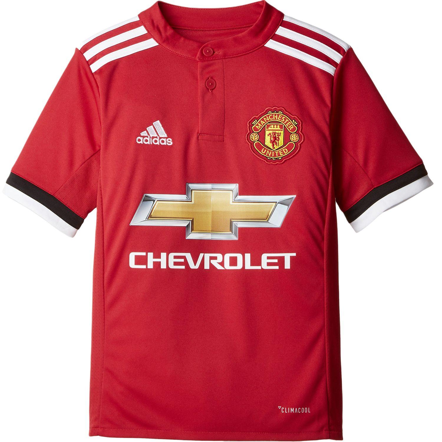 Adidas Manchester United T Shirt Red Teenagers AZ7584 164