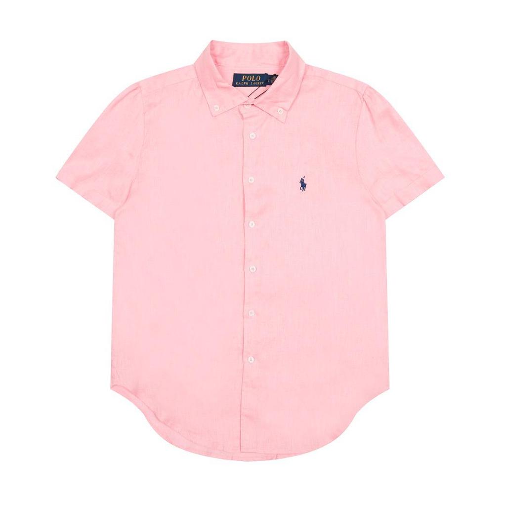 2025 Sommer Ralph RL Little Pony Besticktes Reines Leinen Göttinnen-Kurzarmhemd