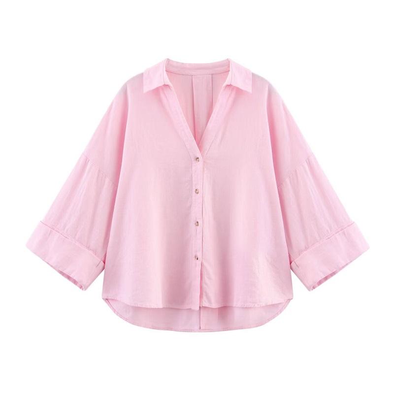 Women's Shirts Striped Oversize Shirts for Women Wide Sleeve Casual Shirts and Blouses Woman White Summer Loose Tops Woman