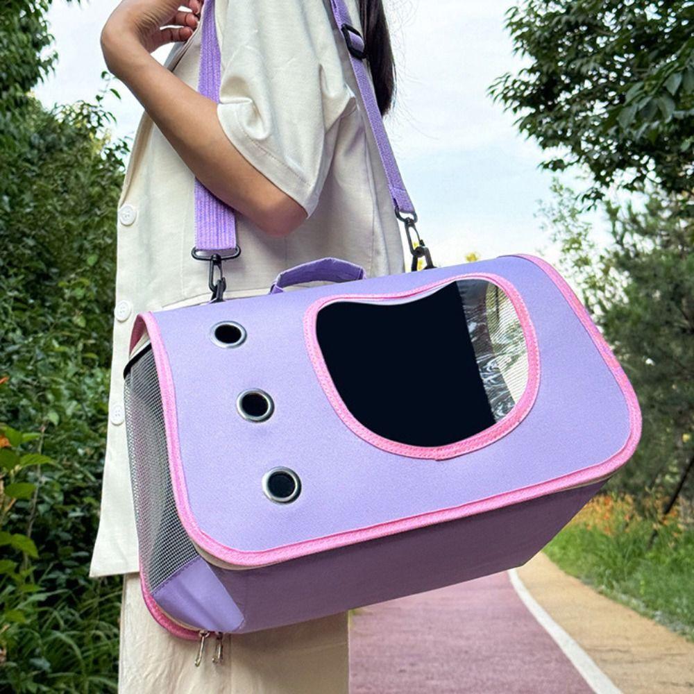 Breathable Portable Pet Carrying Bag Large Space Foldable Cat Bag Pet Outing Bag  Daily Use