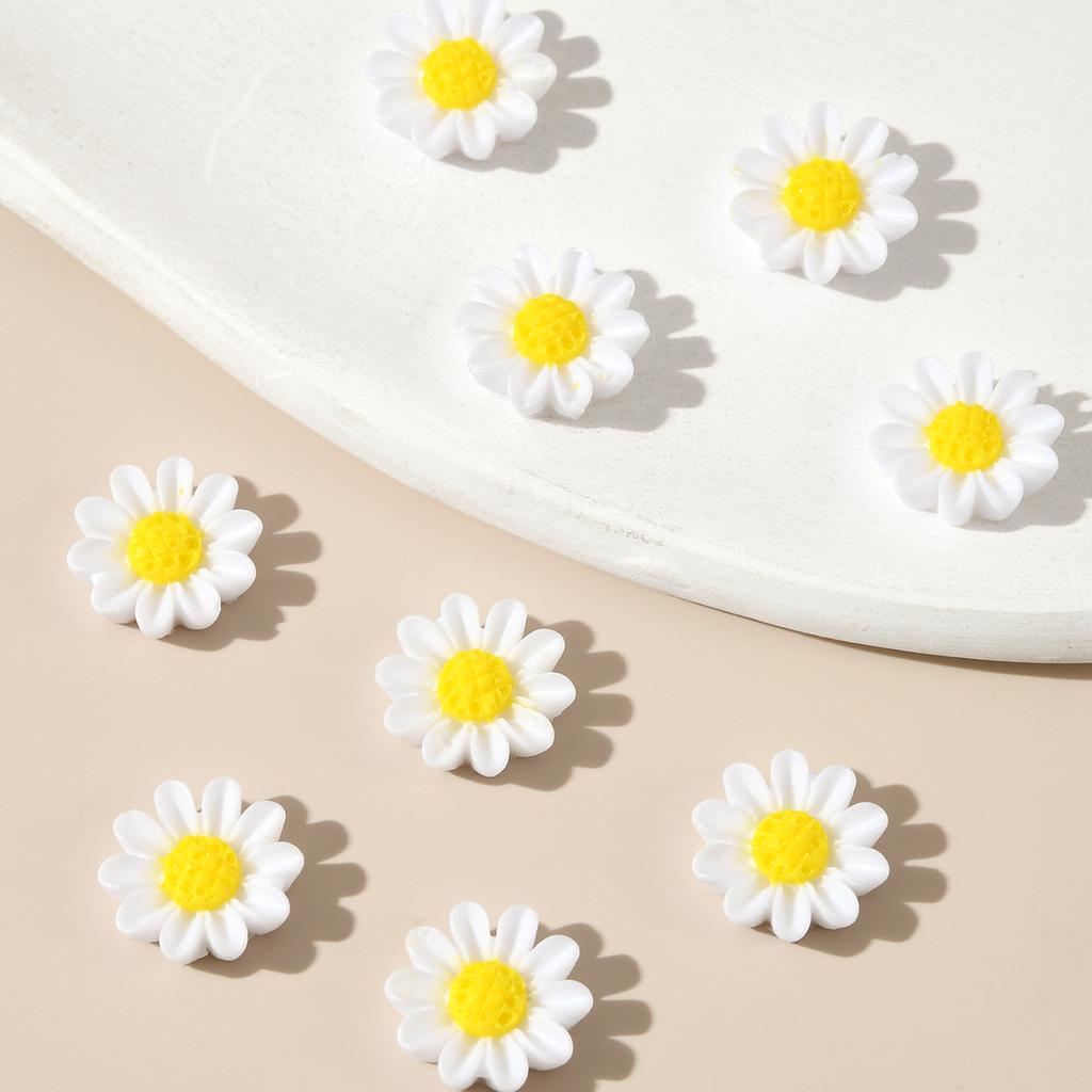 Vibrant Mixed Resin Mini Sunflower Flat Back Flower Figurines for Nail Art,Wedding DIY, Scrapbooking,Jewelry Crafts,Accessories