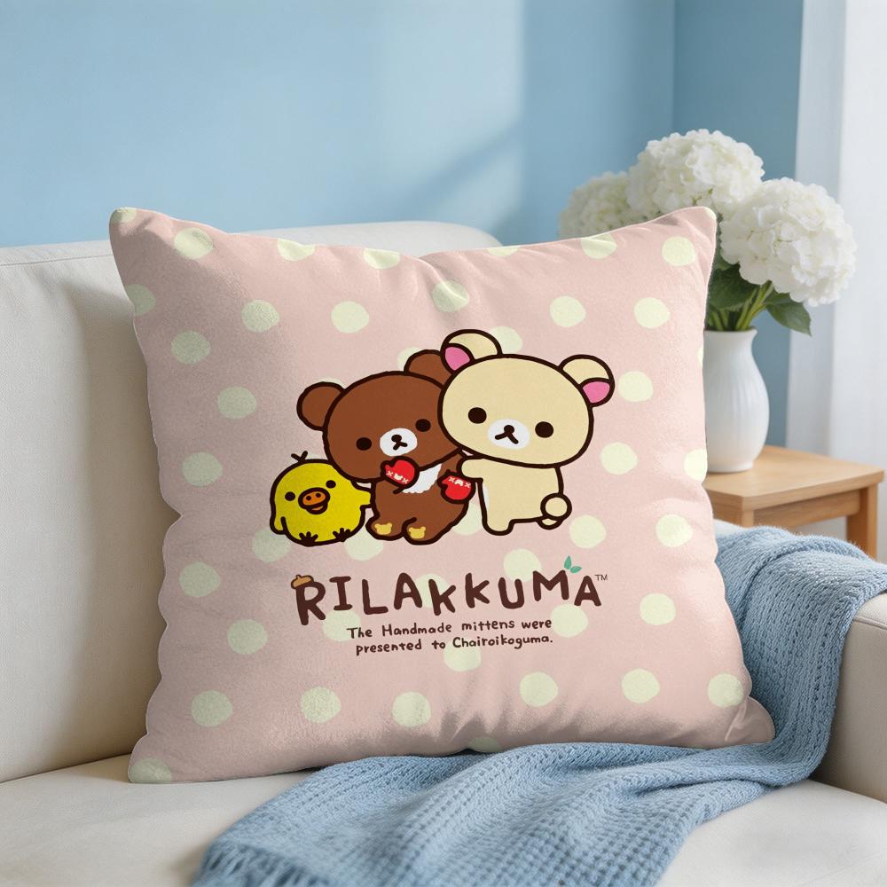 Cute Cartoon Anime RRilakkuma Cushion Cover Square Pillow Bedroom Sofa Leisure Comfort Living Room Home Decoration X
