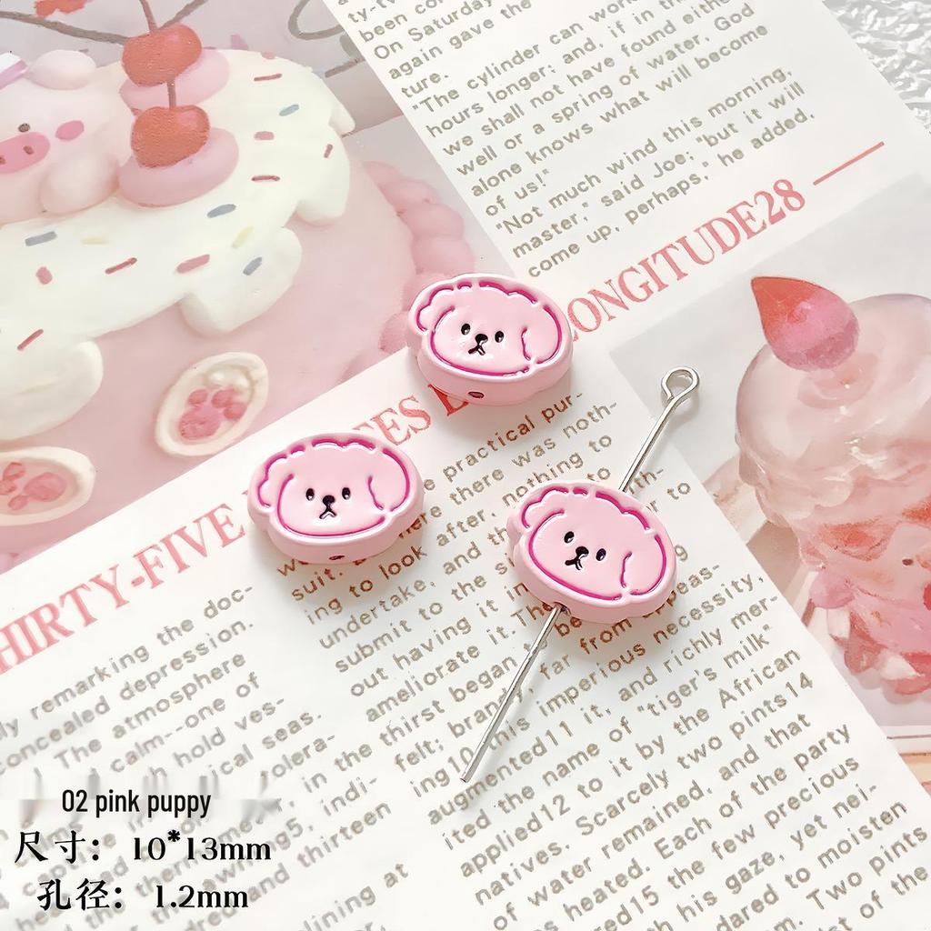 INS Dopamine Rabbit Puppy Alloy Beads for DIY Jewelry & Accessories