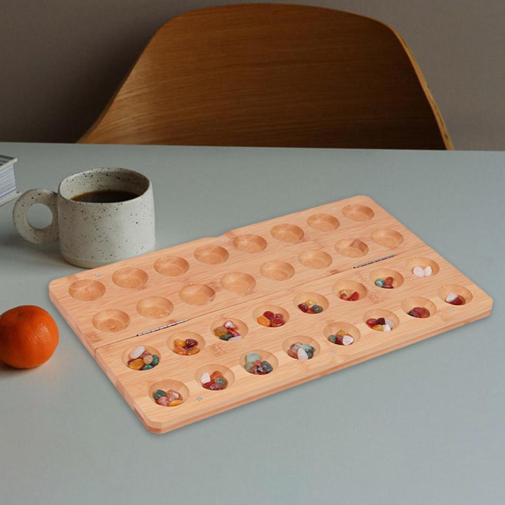 Mancala Board Game Portable Marble Entertainment for Family Night Ages 8+ Kids Children