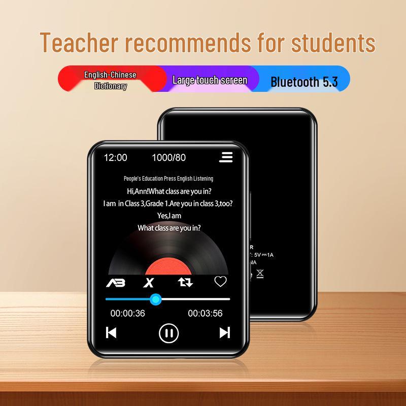 M1 E-commerce 2.4-inch Full Screen MP3 MP4 Player for Students - Music, E-books & Novels