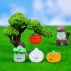 Figurines Miniatures Cute Noctilucent Simulated Food Fruit Vegetable Micro Landscape Ornaments For Home Decorations Room Decor