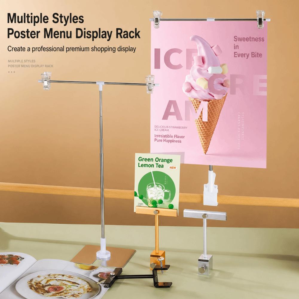 Adjustable Sign Holder Clamp Aluminum Pop Display Clip Holder Merchandise Label Clip  Office