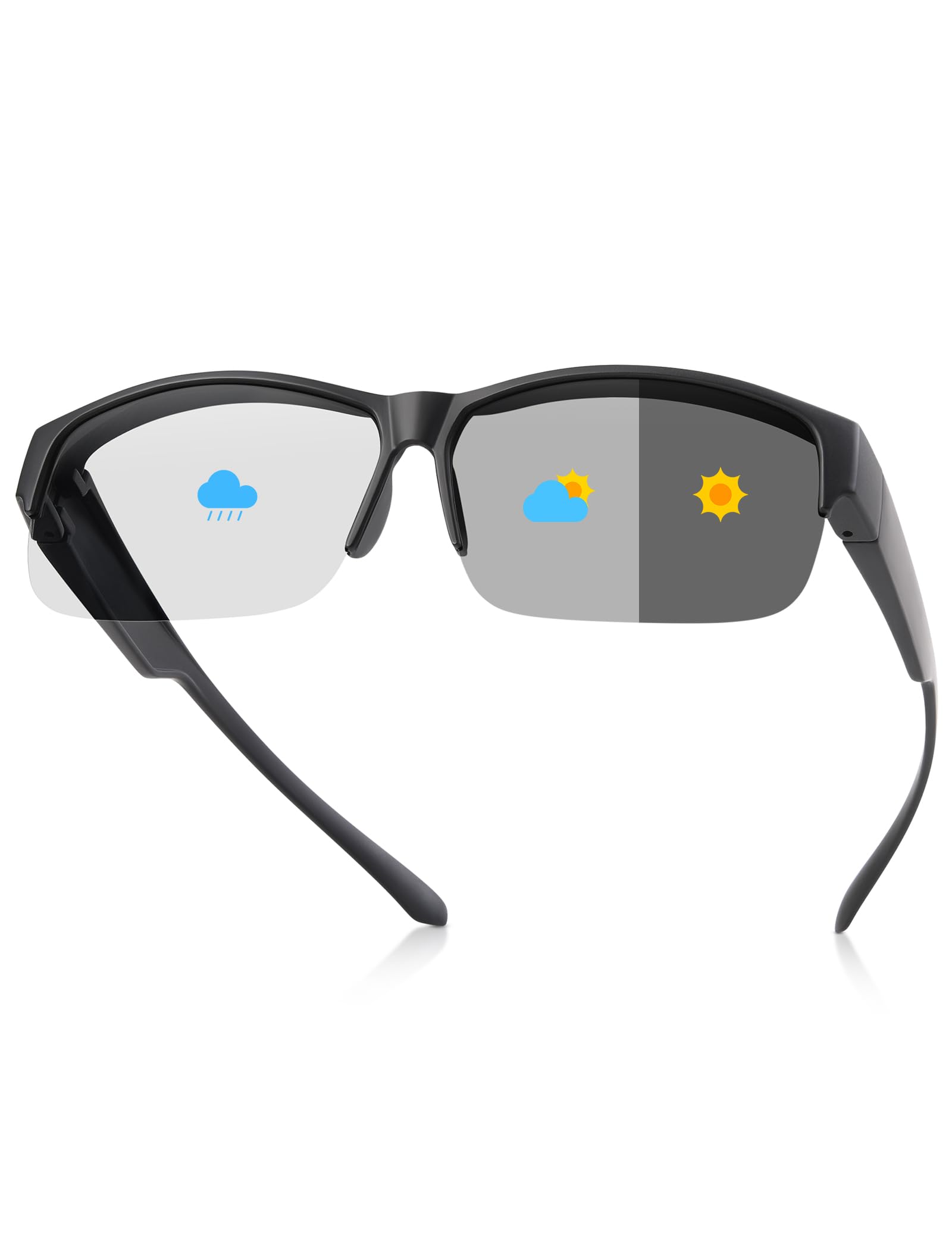 

Фотохромные солнцезащитные очки TINHAO с поляризацией Классические Идеальные для UV400 Фотохромный Роскошный Набор Линзы, Полуободковые, Стиль, Рыбалка, Пеший туризм, Кемпинг, чёрный