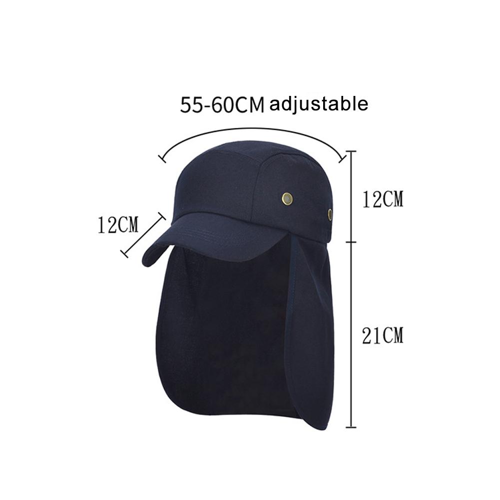 Outdoor Fisherman Hat Wide Brim Bucket Hat With Neck Cap Fishing Hiking Cover Camping Uv Adjust Y6B8