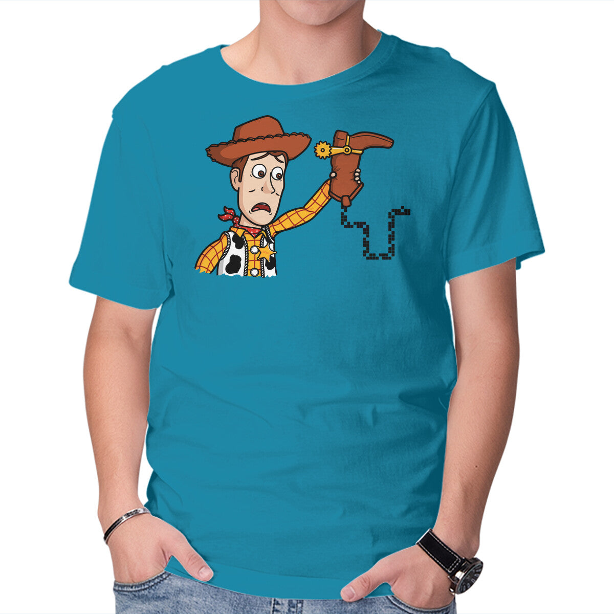 Unisex Crew Neck T-Shirt Snake In A Boot Graphic Short Sleeve Casual Tee L