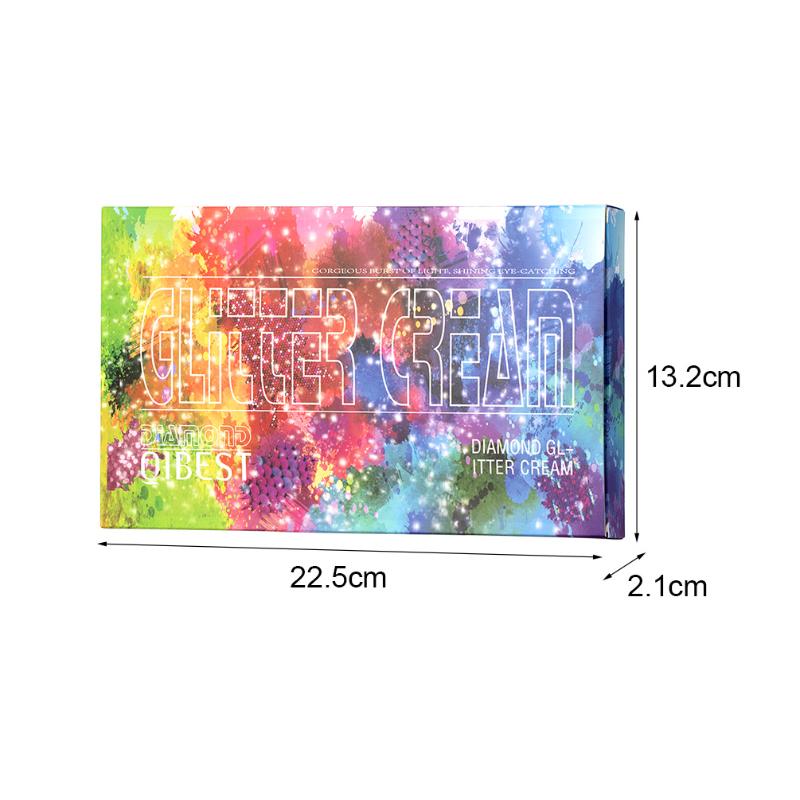 QIBEST Burst Glitter Eyeshadow Glitter Cream Face Body Polarized Glitter Cream Highlighter Oslnivý rozjasňující oční stín
