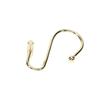 12Pcs Shower Curtain Hooks Rustproof Corrosion Resistant Strong Load-bearing Curtain Rings S-Shaped Electroplated Curtain Hooks