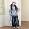 Girls' Plaid Patchwork Hooded Sweatshirt: 2026 Autumn Style for Middle and Older Children - Faux Two-Piece Long-Sleeve Top