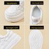 White 2025 Autumn Platform Sneakers: Sporty, Height-Enhancing 9cm Korean Leather Flatforms