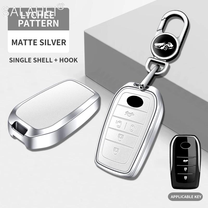 

Alloy Leather Car Key Case Fob Cover Protector Shell For Toyota Corolla RAV4 CHR C-HR Camry Crown Auris Land Cruiser 200 Prado