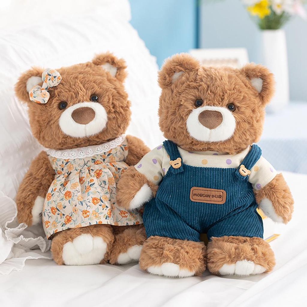 High-Quality Wearable Teddy Bear Plush Doll for Kids and Couples - Cute Dress Design, Perfect Birthday Gift