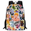 Printed Two-Dimensional Chainsaw Man Schoolbag, Primary School Student Cartoon Chaaw Man Backpack