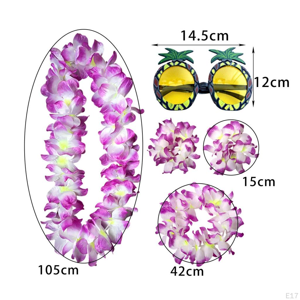 Conjunto de Colar e Tiara Havaiana para Festas na Praia Eventos