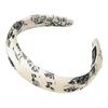 Women Hair Hoop Heightened Design Tie-Dye Print Headband Elastic Ink Painting Headpiece Hair Accessories