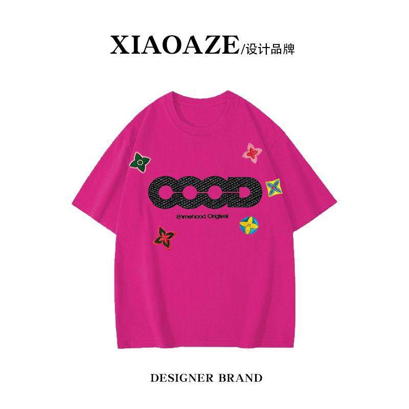 190g Cotton Loose Fit Graphic T-Shirt Men Women Casual Streetwear Round Neck Short Sleeve