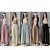 Frühlings- und Sommer-Damen-Hose mit weitem Bein, leichte Sommer-Freizeithose mit weichem und lebendigem Gefühl, Seidenhose