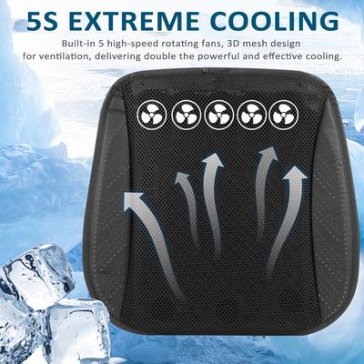 Ventilated Seat Cushion with USB Port, Summer Breathable Cooling Pad for All Car Seats, Home and