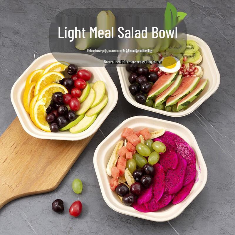 Chang Baosen Disposable Hexagonal Wheat Straw Bowls