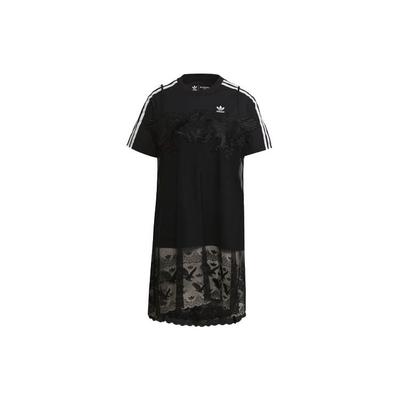 Originals X Dry Clean Only Collaboration Sports Lifestyle Series Casual Sport Lace Short Sleeve Breathable Dress Women Dresses Black H59018