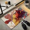 anime O-One-Punch M-Man Floor Mat Soft Flannel Floor Mat  Suitable for Entryways, Living Rooms, Bedrooms, and Bathrooms