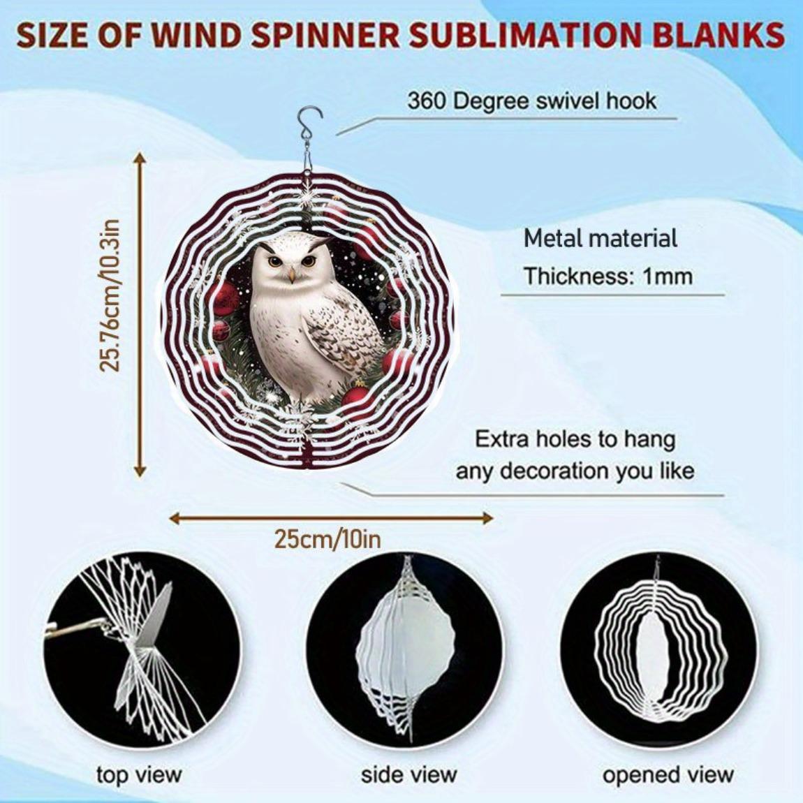 

Рождественский сова колокольчик ветра уличный декор подвесной вращающийся сад патио праздничное украшение всепогодный 3D динамическое искусство с крючком для вращения на 360 градусов