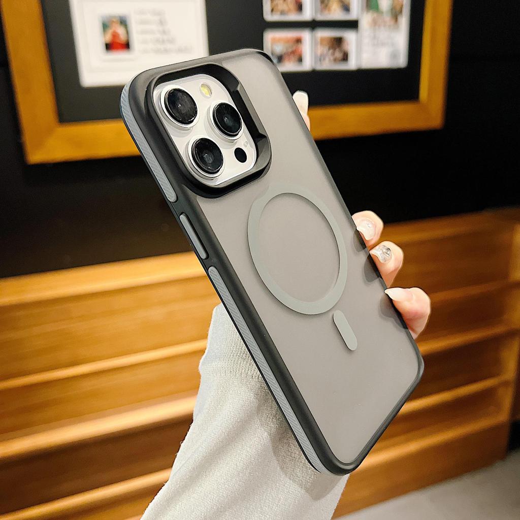 Apple 16 Pro Max & iPhone 15/14/13 Dual-Color Magnetic Drop-Proof Frosted Case