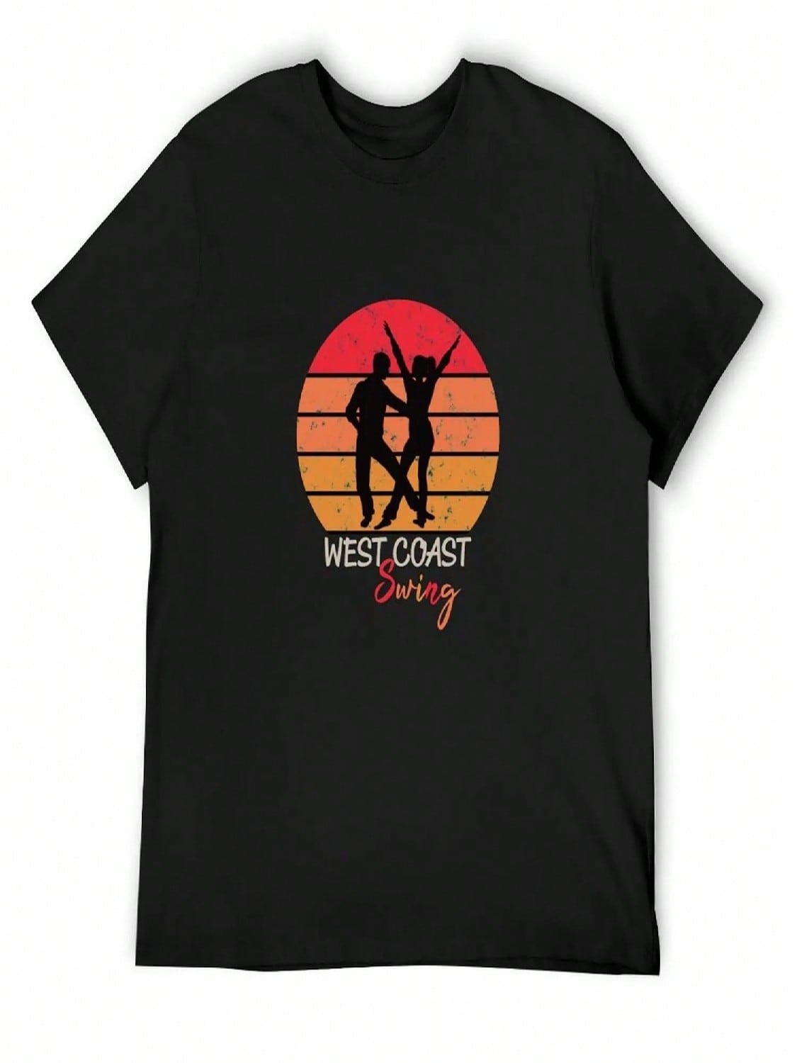 West Coast Swing Wcs Sunrise Design T-Shirt Graphic Tee Shirt Aesthetic Clothes Vintage Summer Top T-Shirt unisex S разноцветный